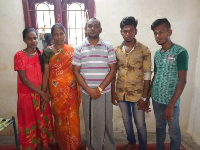 Kalidas with his family.